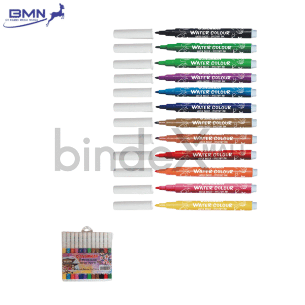 Spidol Snowman WC200 12 Water Color Markers bigger tip child safe water based washable non-toxic untuk mewarnai anak